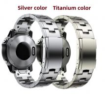 Per Garmin Titanium Quick Fit Metal 22 26mm cinturino per cinturino per cinturino Fenix 7X 7 6X Pro 5X Plus/ Instinct/Epix