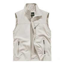 New Men Spring Vest Outdoor Tactical Men's Sleeveless Waistcoat Multiple Pockets Plus Size Male Fishing Vest Outwear