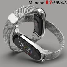 Cinturino ad anello milanese per Xiaomi Mi Band 8 7 10 bracciale in acciaio inossidabile metel Correa Miband band6 band4 per Xiaomi mi band 5 6 9