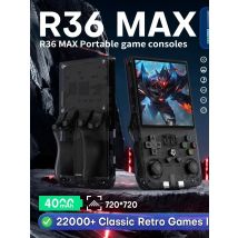 Open Source R36MAX Portable Video Game Player Console 18000+ Games Retro Handheld Game Console 4.0 Inch IPS Screen Linux System