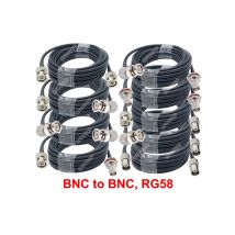 Q9 BNC to BNC Male Female Connector Crimp 50Ω RG58 Coaxial Cable Extension Pigtail 10CM-18M Q9-BNC-50-3 Radio Antenna RF Jumper
