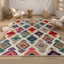 RAKKS Bohemian Crystal Velvet Teppich Wohnzimmer Schlafzimmer Dekoration Teppich Rutschfeste und schmutzabweisende Couchtischmatte