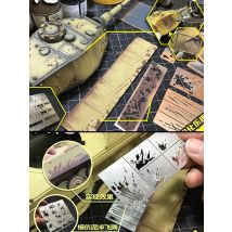 1/32 1/35 Model-assisted Weathering Leaking Spray Plate Series Rapidly Aging Assistant Stencil Rust/paint/scratch/mud/rain Marks