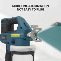 1000ML Electric Spray Gun Lithium Electric Rechargeable Cordless High Pressure Airless Sprayer Paint Tool