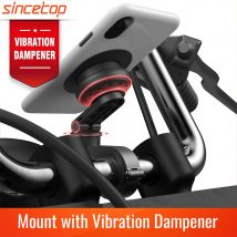 Motorrad-Telefonhalter mit Vibrationsdämpfer für Lenker, Rennen/Mountainbike, MTB, Fahrrad, Motor, Schnellmontage, Aluminiumständer