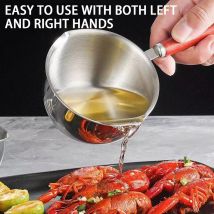 Heißöltopf, Milchpfanne, Edelstahl, Mini-Heißmilchtopf, kleiner Topf zum Kochen von Butter, Schmelztiegel, Butterwärmer, Küchenpfanne