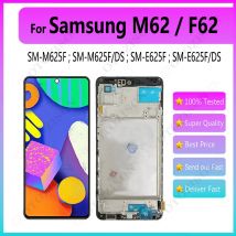 For Samsung Galaxy M62 LCD SM-M625F/DS LCD With Frame F62 LCD SM-E625F/DS Display Screen Touch Panel Digitizer Sensor Assembly