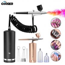 Airbrush-Nagel mit Kompressor, Mini-Spritzpistole für Nägel, Kunst, Malerei, Make-up, Lack, Modellierung, Handwerk, kabelloses tragbares Airbrush-Set