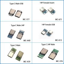 1PC USB 3,1 Typ C Platine Platine Lade daten anschluss Schnitts telle anschluss 7 14 12 24 Pin 2/4/6p Löt verbindung USB-Buchse