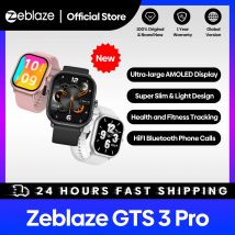 Nuovo Zeblaze GTS 3 Pro Chiamate vocali Smart Watch Schermo AMOLED HD ultra-grande Monitoraggio della salute e del fitness Smartwatch per uomo Donna