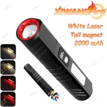 High Power LED Taschenlampe Wiederaufladbare Taktische Zoom Taschenlampe COB Notfall Mückenschutz Rot Licht Schwanz Magnetische Arbeits Lampe