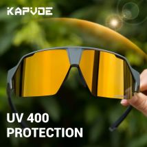 Kapvoe Polarisierte Sport-Sonnenbrille, Fahrradbrille, UV400, leicht, Laufen, Fahren, Wandern, Outdoor-Brille, Herren- und Damen-Sonnenbrille