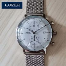Loreo Top Luxusmarke Herren uhren leuchtende Datum Sport uhren wasserdicht Voll stahl Herren Quarzuhr Relogio Masculino