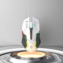 EWEADN G10 Silent Wired Gaming Mouse, makroprogrammierbar, ergonomisch, für Gaming und Büro, Desktop/Laptop/Tablet, leiser Betrieb