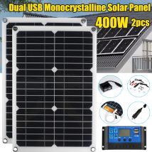 200W 400W Solarpanel 18V Monokristalline Solarzelle + 10A-100A Controller USB Solar Ladegerät Outdood Power Bank für Telefon Camping