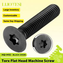 Star Drive Flachkopf-Torx-Schraube, schwarzer Stahl der Güteklasse 10,9, M2, M2,5, M3, M4, M5, M6, M8, M10, CSK-Kopf, Pflaume, sechs Lappen-Sternschraube für Fahrrad