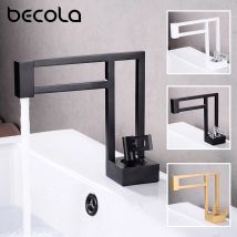 Becola Schwarz/Weiß/Gold Badezimmergefäß Waschbecken Einzigartiges Design Mixer Einhebelmischer