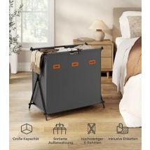 SONGMICS Wäschekorb, Wäschesammler 135 Liter, Wäschebox, klappbares X-Gestell
