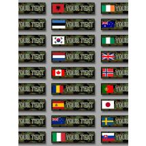 (10 Pieces for Sale) Camouflage National Flag Name Sticker Iron On Transfer Character Patch for Clothing Applique Decor