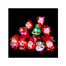 24pcs LED Glowing Santa Claus Snowman  Tree Adjustable Bracelet Children Toy Boys Girls    navidad  Decoration  Halloween