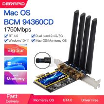 1750Mbps Fenvi T919 PCIe WiFi Karte Adapter BCM94360 Für MacOS Hackintosh Bluetooth 4,0 802,11 ac