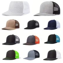 Richardson 112, Unisex-Mesh-Trucker-Kappe, atmungsaktiver Sonnenhut mit leicht gebogener Krempe, Baseballkappe für alle