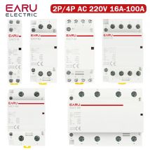 2P 4P 16A 20A 25A 32A 50A 40A 63A 100A AC 220V DIN-Schienen-Haushaltsmodularer AC-Kontaktor-Schalter-Controller für DIY Smart Home Hotel