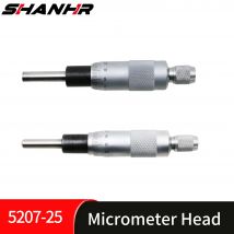 SHANHR Mikrometerkopf mit flacher Nadel, 0–25 mm, 0,01 mm, Messwerkzeug mit gerändeltem Einstellknopf, Mikrometerkopfmessung