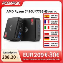 ACEMAGIC E3B MINI PC AMD Ryzen 7430U/7735HS 6-Kern-Kraftpaket 16GB DDR4 512GB M.2 2280 SSD Wifi6 BT5.2 4K 60Hz WiFi 6 Windows 11