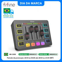 Mixer da gioco USB FIFINE con interfaccia microfono XLR, alimentazione Phantom 48V, RGB, scheda audio per podcasting Streaming AmpliGame SC3