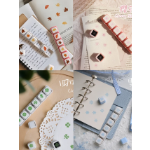 Four Seasons Six-Piece stamp Flower Leaf Handbook Stamp Cherry Blossom Four-Leaf Clover Maple Leaf Snowflake Four Seasons Seal