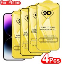 2/4 szt. Szkło hartowane 9D do iPhone 14 13 12 11 Pro folia ochronna na ekran dla iPhone 7 8 Plus X XR Xs Max szkło ochronne