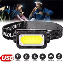 Professional COB Headlamp Type C Rechargeable 300LM Brightness 18650 Battery Powered Waterproof Design Camping Emergency Light