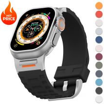 Cinturino sportivo HOT per Apple Watch Ultra 2/1 49mm s10 9 8 7 46mm 45mm Bracciale in silicone morbido per iWatch6 5 4 se 44mm Correa Strap