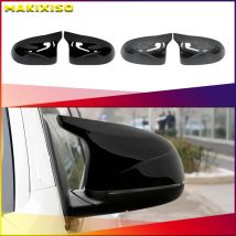 Per BMW F25 X3 F26 X4 F15 X5 F16 X6 2014 15-18 Nero Brillante Caps Stile In Fibra di Carbonio Auto Vista Posteriore Laterale Copertura Dello Specchio Trim