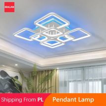 Minimalistyczne lampy sufitowe Nowoczesny kwadratowy inteligentny żyrandol sufitowy do salonu, dekoracji pokoju hotelowego, oświetlenie domowe