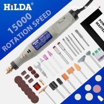 HILDA 18V Gravurstift Minibohrer Drehwerkzeug mit Schleifzubehör Set Multifunktion