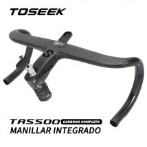 Manillar de bicicleta TOSEEK T800 manillar de carbono integrado de carretera 28,6mm manillar de carretera integrado piezas de bicicleta