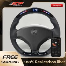 ICF 100 % echter Kohlefaser-LED-Lenkradkern ohne Airbag für Peugeot RCZ. Verbessert das Fahrerlebnis