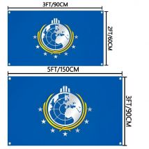 Flaga Super Earth Helldivers 3x5FT 2x3FT, Wytrzymały poliestrowy baner na zewnątrz na ścianę ogrodową, dekoracja do jaskini mężczyzny