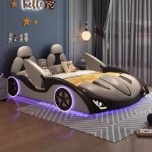 With lights and sound system 120x200 150x200 180x200 cm Sports car bed bedroom furniture Bed bases and frames Double beds