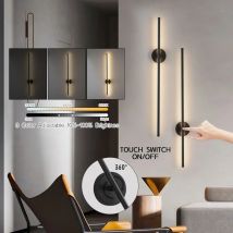 360 ° drehbare LED-Wand leuchten Dekor für Wohnzimmer schwarz Touch-Schalter dimmbare LED-Wand beleuchtung Home Korridor Innen lampe