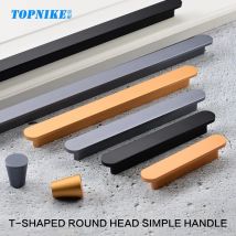 Modern style wardrobe cabinet bathroom cabinet black pulls drawer handles furniture cupboard aluminum alloy handle