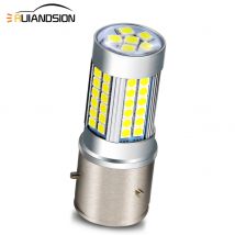 RUIANDSION 1X BA21D Super Bright 1200Lm 66Leds 3030SMD 6V 12V White 6000K High Power 11W Replacement Bulb For Vintage Motorbike