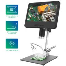 10-Zoll-High-Definition-Bildschirm, digitales Elektronenmikroskop, Uhr, Wartung, Platine, PCB, Schweißen, industrielles Vergrößerungsglas