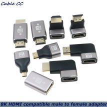 8K Micro Mini HDMI – kompatibel mit 2.1 Connector Adapter 270 90 Grad Stecker auf Buchse für HDTV PS4 PS5 Laptop 4K HDMI Extender