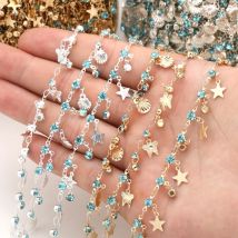 1 metro/striscia 3 colori 3 stili catena di ferro farfalla per gioielli che fanno collana fai da te catene catena del piede accessori Y44