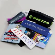 Benutzerdefiniertes Namensetikett für Kleidung, gewebtes Etikett für Kleidungsstücke mit Logo, 2 x 5 cm, Endfalte/Mittefalte, hohe Qualität