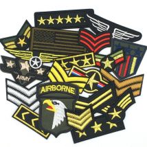 20 pz/lotto Toppe E Stemmi Tattici per Abbigliamento Toppe Ricamate Ferro sulle Strisce Vestiti FAI DA TE Applique Cucito Distintivi Morale