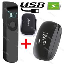 Wiederaufladbares medizinisches Oximeter-Gurtband, Lanyard, Fingerspitzen-Pulsoximeter, Blutsauerstoff-Sättigungsmonitor, digitales LED-Display für Kinder